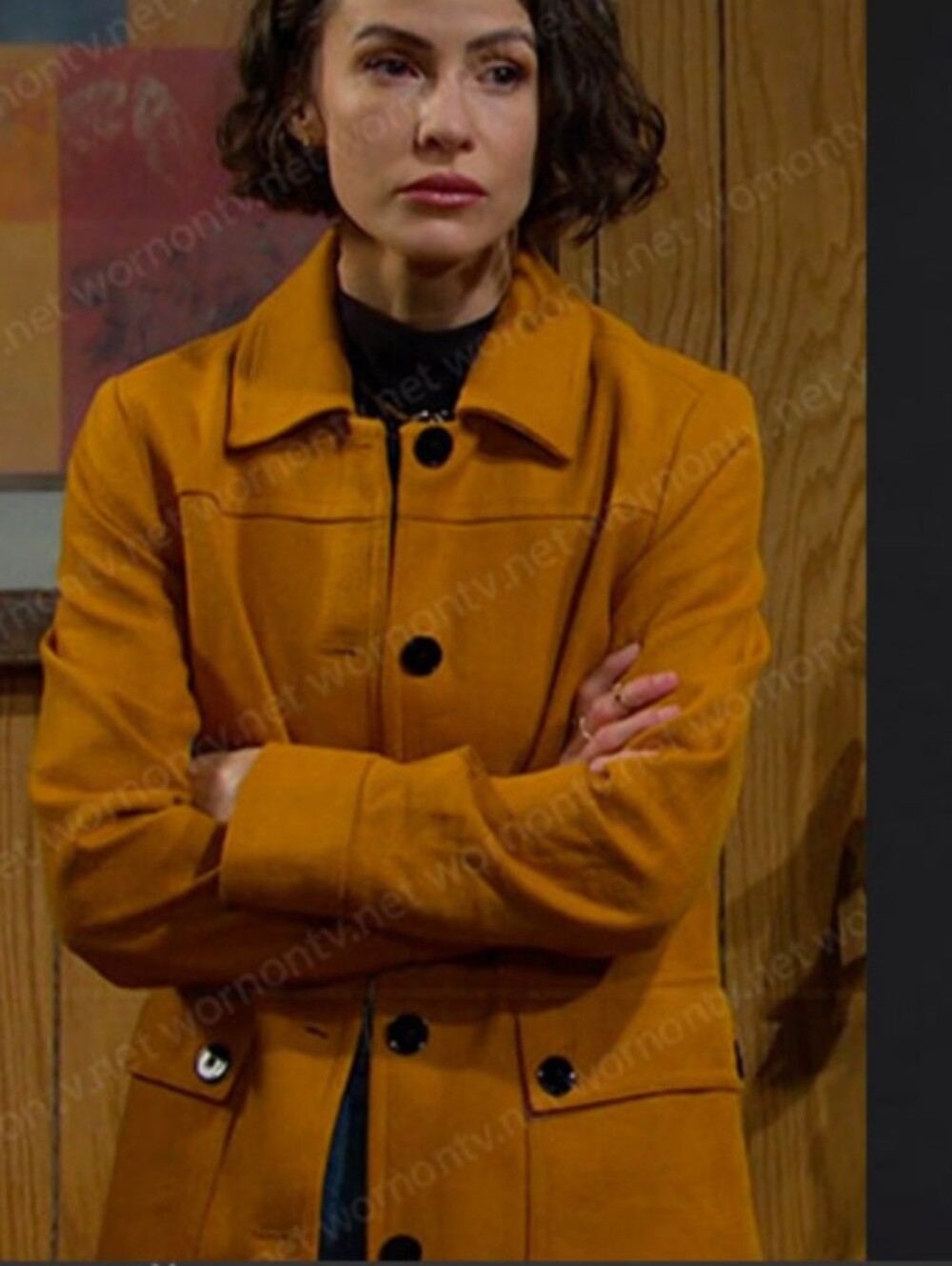 Maeve Textured Peacoat Golden Mustard